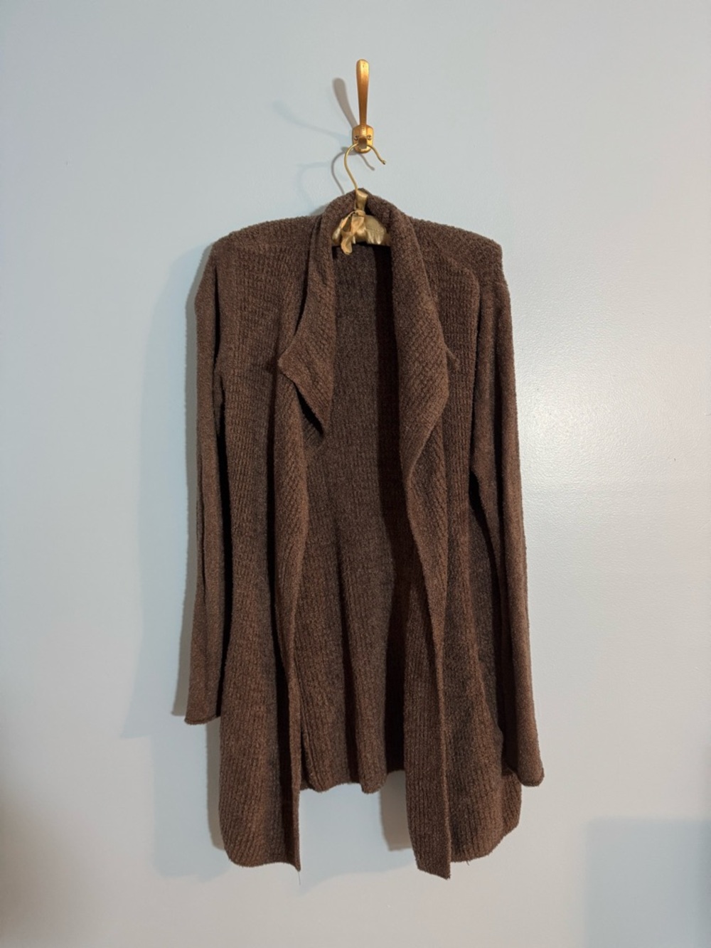 Barefoot dreams ultra soft brown/grey cardigan size M